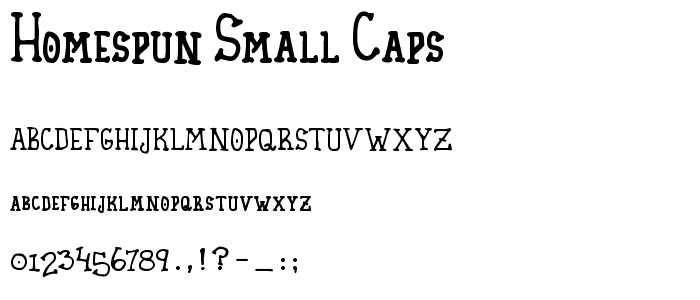 Homespun Small Caps font